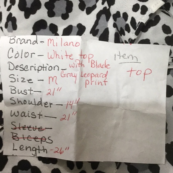 Milano gray Leopard print sleeveless top Medium - Picture 6 of 7